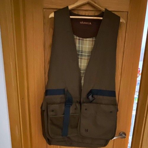 Härkila Men’s Hunting Vest/Gilet Size M Green/Brown Polyester Sleeveless