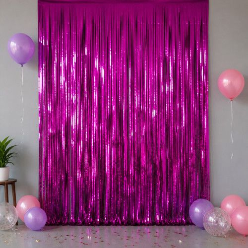 Foil Fringe Curtain Party Backdrop for Birthday Christmas, for Celebrations