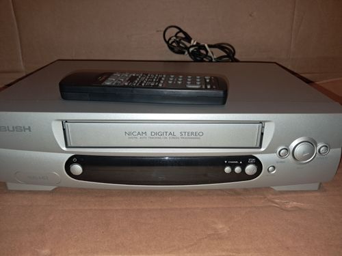 BUSH NICAM VCR VHS Video Cassette Recorder player SERVICED REMOTE — image 1