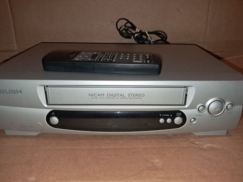 BUSH NICAM VCR VHS Video Cassette Recorder player SERVICED REMOTE
