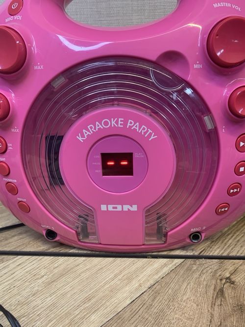 Portable ION Karaoke system Pink Light Up Glow Sing Along — image 4