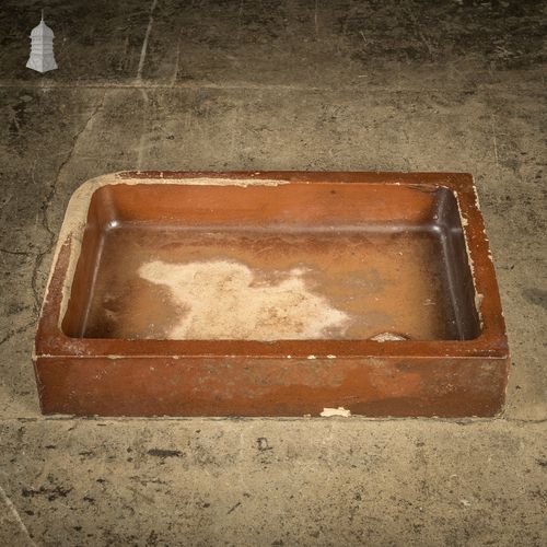Georgian Sink, Salt Glazed Right hand return with Decorative Floral Pattern — image 12