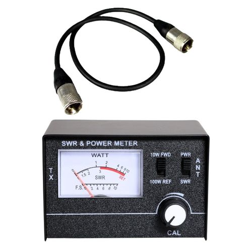 SWR POWER METER - 25-30MHz + 50cm PATCH LEAD — image 1