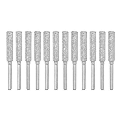 12pcs Diamond Coated Chainsaw Sharpener Bits 4.8mm Chain Saw Grinder