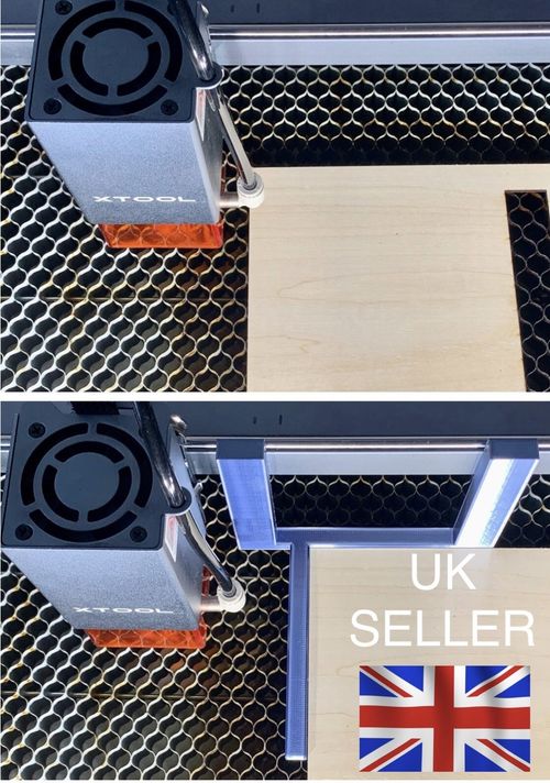 XTool D1 Laser colour coded Bed Alignment Tool.  Red. — image 3