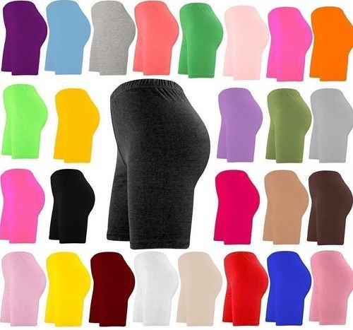 Cycling Shorts 1/2 Length Over Knee Cotton Women's ladies Girls Leggings