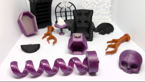 3d printed jumping spider accessory/decor pack gothic halloween spooky theme. — image 3
