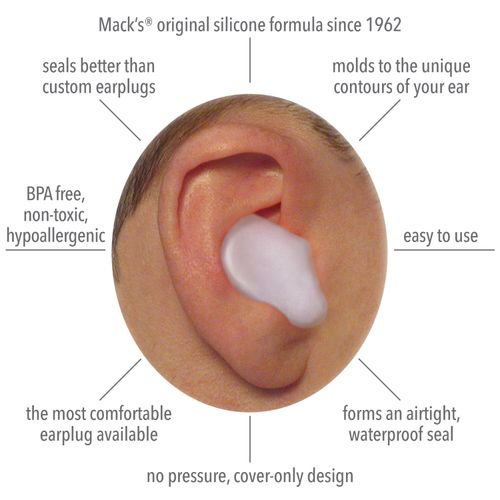 Mack's Pillow Soft Moldable Silicone Putty Earplugs 6 Pairs x 3 (18 Pairs) — image 3