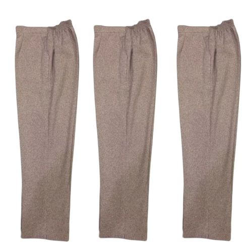 Pack of 3 Ladies Half Elasticated STRETCH WAIST WORK OFFICE POCKETS PANTS — image 1