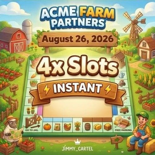 Acme Farm Partner Monopoli Go Partners Event Full Carry Slots - Top Seller🔝