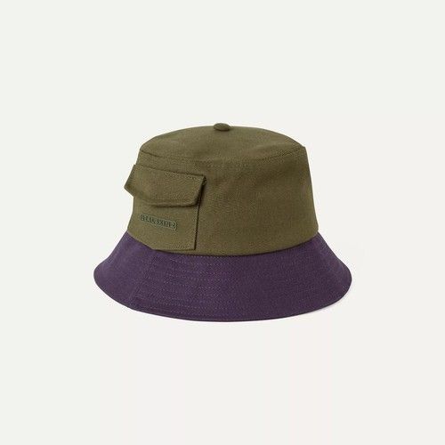 SealSkinz Lynford Waterproof Canvas Bucket Hat Olive/Blue
