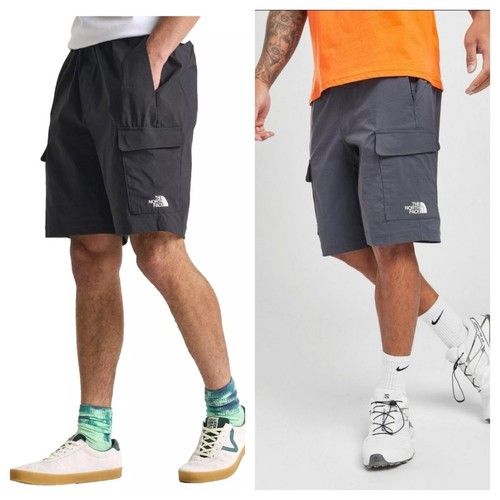 The North Face Trishul Mens Cargo Activewear Swim Shorts Black Grey  S TO XXL