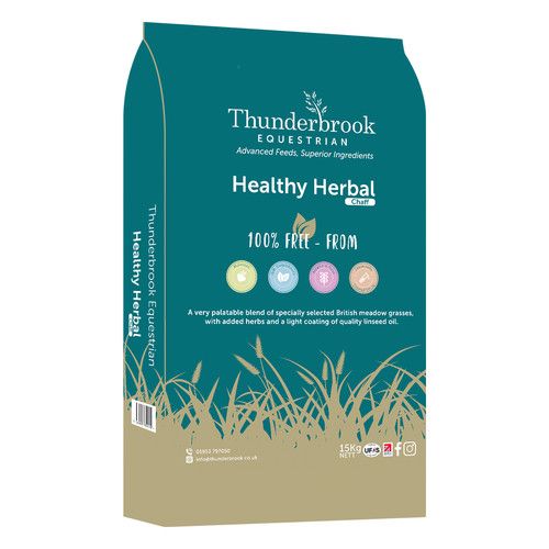 Thunderbrook Healthy Herbal Chaff 15kg Horse Feed Molasses Free Low Sugar Mint