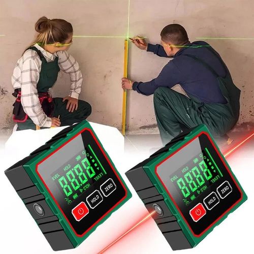 360° Magnetic Digital Angle Gauge Finder With Laser Inclinometer Level Meter UK — image 11