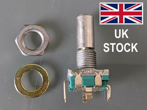 Rotary Shaft Encoder EC11 style, with push switch, UK stock — image 1