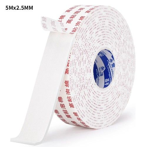 DOUBLE SIDED TAPE 5M Extra Strong,Heavy Duty Adhesive Sticky Tape White Clear UK