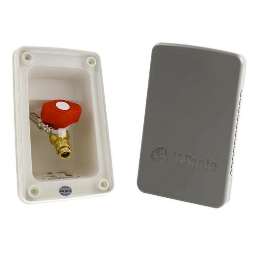 Whale Gas Outlet External Box + Easi Slide Grey Lid BBQ Caravan Motorhome