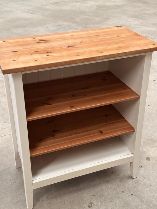 Ikea Visdalen Baby Changing Table White Brown with Storage — image 3
