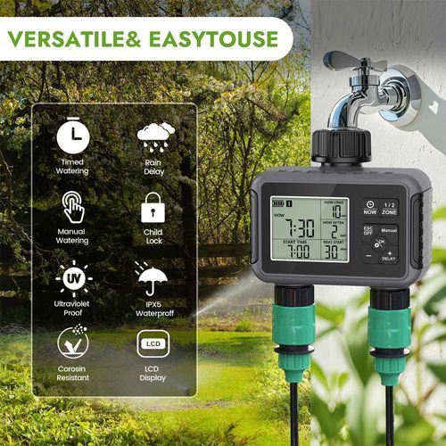 2 Outlet Smart Watering Timer Garden Lawn Irrigation System Programmer Timer — image 5