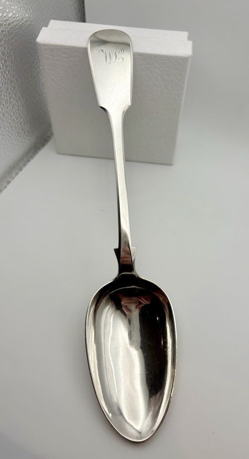 Exeter Mid-Century Victorian Silver Serving Spoon, 1845, William Rawlings Sobey — image 1