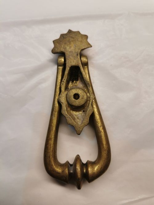 Vintage Solid Brass Art Nouveau Style Door Knocker - Small — image 6
