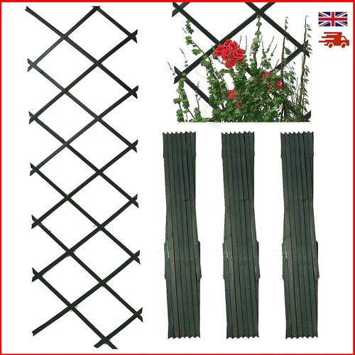 Wooden Trellis Pack of 3 Expandable Garden Wall For Climbing Plants — image 1