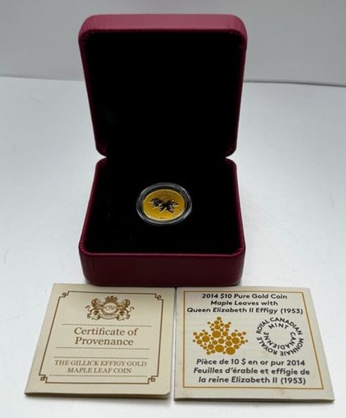 FDC 2014 Gold Proof Quarter Ounce Maple Leaf  - Box & COA Included