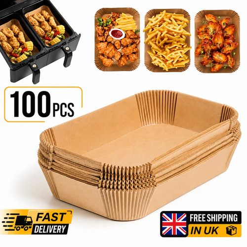 100pack Air Fryer Paper Liners Disposable non Stick Baking Parchment