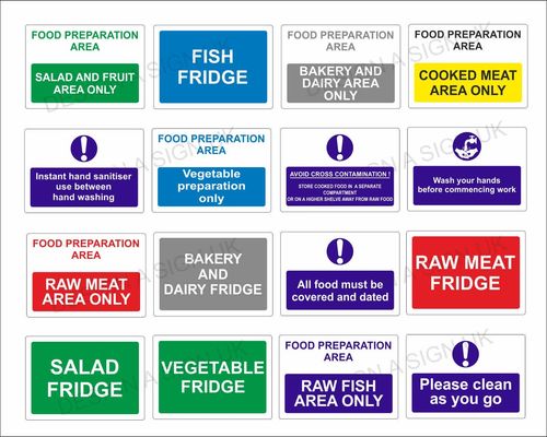 Kitchen Food Preparation Catering Restaurant Health and Safety Stickers & Signs — image 1