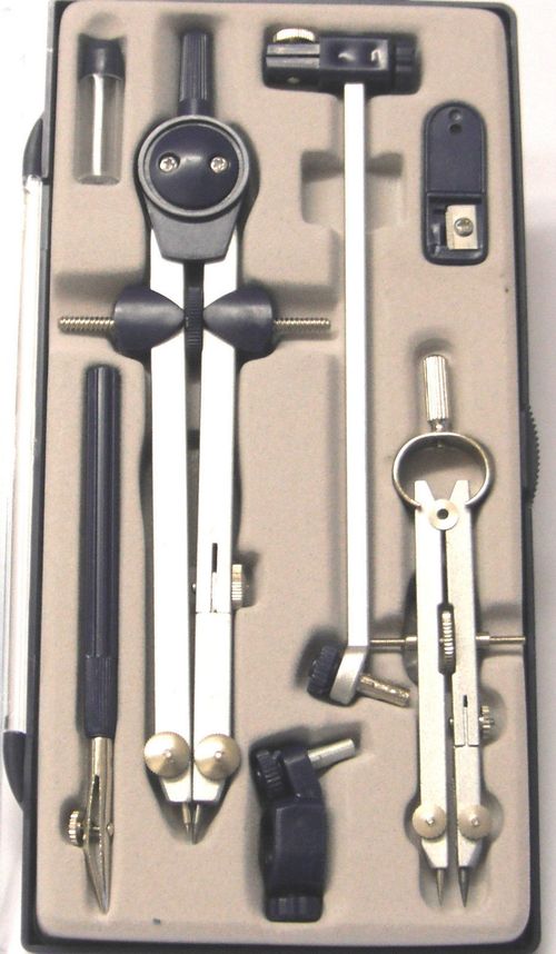 (DAMAGED LID) Students TECHNICAL PRECISION DRAWING SET Technical Compass  — image 1