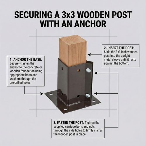 Heavy Duty BOLT DOWN Galvanised SQUARE POST SUPPORT Fence Foot Pack X4 — image 9