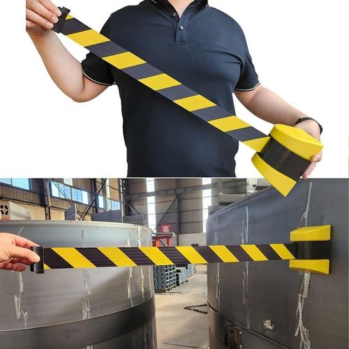 Wall Mounted Retractable Queue Barrier Belt 10m Safety Crowd Control — image 2