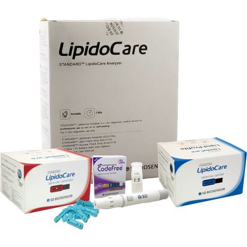 LipidoCare Meter for Total Cholesterol, HDL Cholesterol, Triglycerides & Glucose
