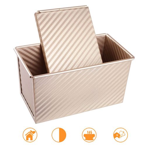 Rectangle Non-stick Toast Box Kitchen Bread Loaf Tin Pan Mold Baking Tool w/ Lid — image 4