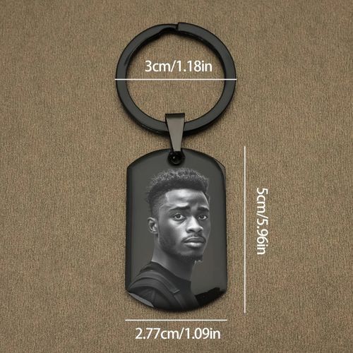 Keychain Personalised Custom Engraved Picture Your Photo Keyring Wedding Gift — image 7