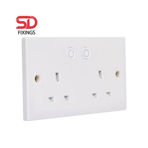 13A Double 2 Gang Socket Wifi, Smart Power Socket , Smart Devices Connect -White — image 3