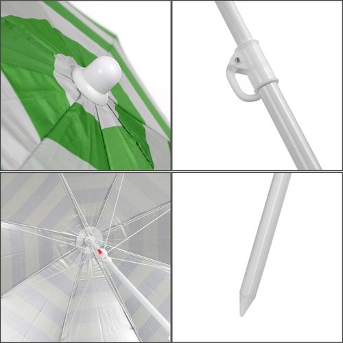 Beach Tilting Parasol Umbrella 1.8m Patio Garden Outdoor UV Protection Sun Shade — image 7