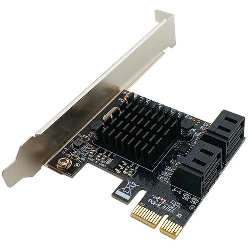 PCIe X1 to SATA 3.0 4 Port Controller SSD HDD DVD Drive Expansion Adapter Card