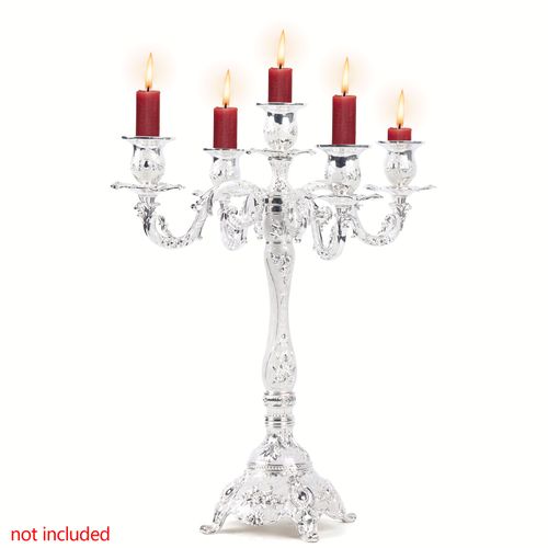 Candelabra Candle Holders 5 Arm Metal Candlestick Stand For Candles — image 3