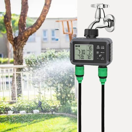 2 Outlet Water Timer Garden Lawn Irrigation Watering System Programmer Timer — image 15