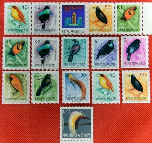 Papua New Guinea 1991-94 issues MNH Tropical Birds Zayix Stamps ZAYIX 0225M0026M
