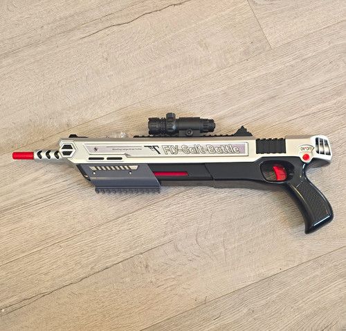Fly-Salt-Battle Salt Blaster w/ Scope Light, Grey/Black Salt gun with free laser