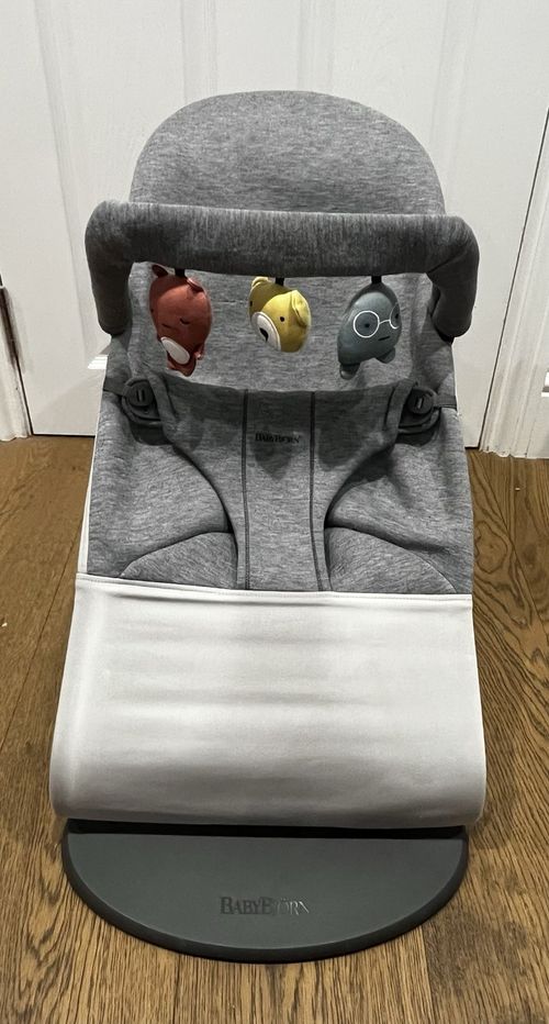 BabyBjörn Baby Bouncer  Bliss Baby Bjorn 3D jersey Seat Bouncing Chair  with toy — image 1