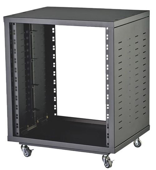 19" Rack 8U, 12U, 16U Open Universal Server Cabinet with Wheels, Black