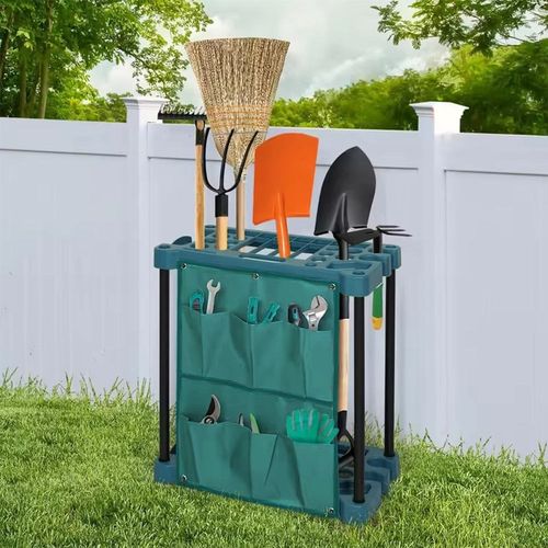 Heavy Duty Garden Tool Organizer Rack Storage Holder Rake Garage Equipment Caddy — image 6