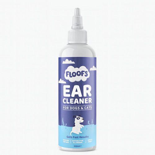 Dog Ear Cleaner Floofs Drops for Itching Mites Wax Odours Pet Ear Drops Solution