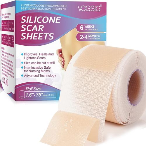 VOGSIG Silicone Scar Sheets Size 1.6"X75" Ultra-Thin Breathable & Waterproof — image 1