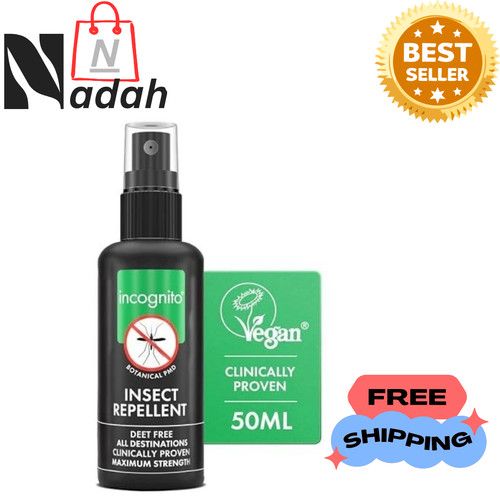Incognito Insect Repellent Spray 50ml Natural Protection Travel rrp £14