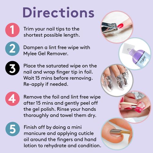 Mylee Nail Gel Polish Prep + And Wipe & Remover UV LED Manicure Acetone 2x250ml — image 5
