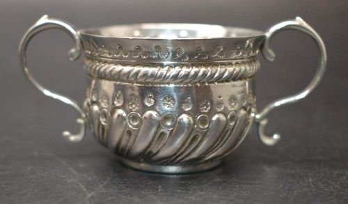 Superb George III Sterling Silver Porringer London 1771